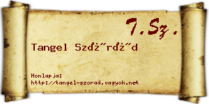 Tangel Szórád névjegykártya